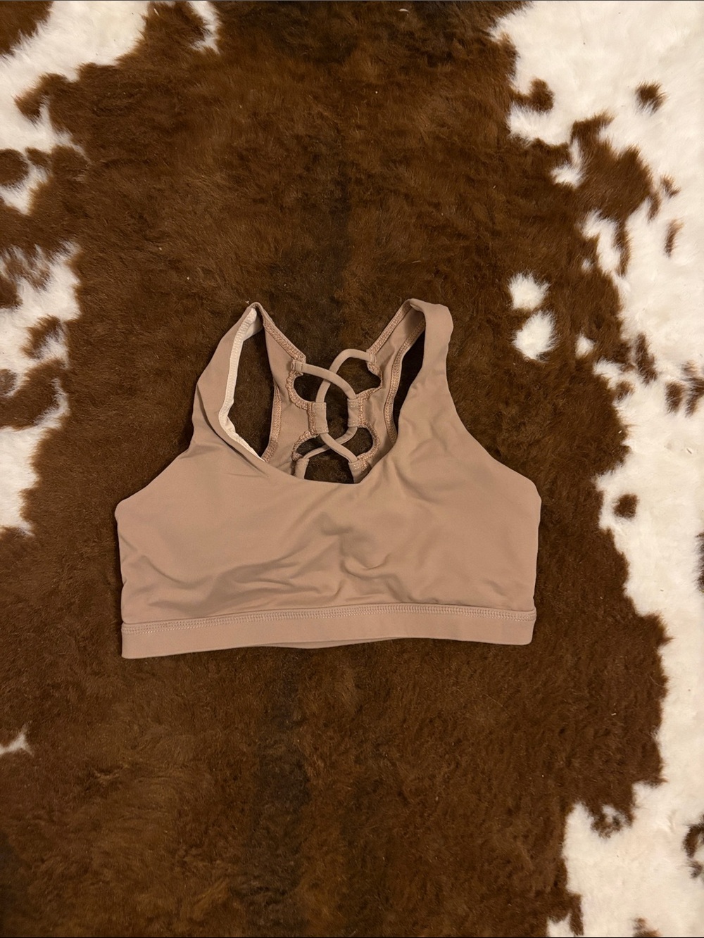 BuffBunny Strappy Back Sports Bra - Taupe